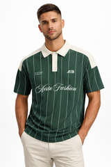 Contrast Collar Printed Fresh Terry T-Shirt ✨