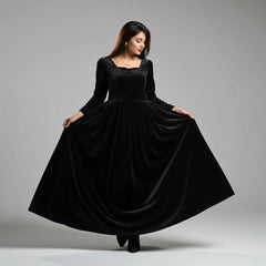 Elegant Valvet button frock