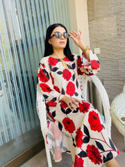 Digital Printed Long Kurta Set ✨