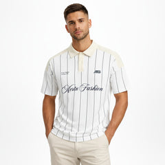 Contrast Collar Printed Fresh Terry T-Shirt ✨