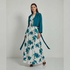 Winter Festival Digital Sleeve'less Maxi With Koti ❤️